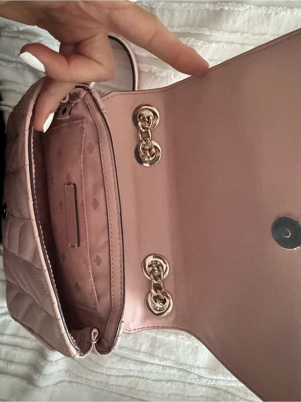 kate spade Pink Quilted Leather Chain Crossbody